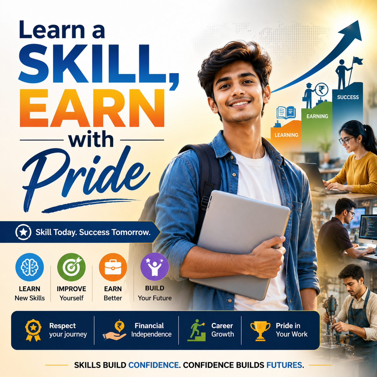 Learn a skill, earn with pride